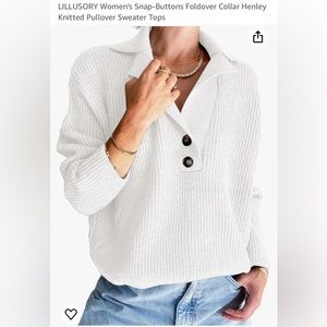 NWOT Dark cream V-neck soft knit sweater.